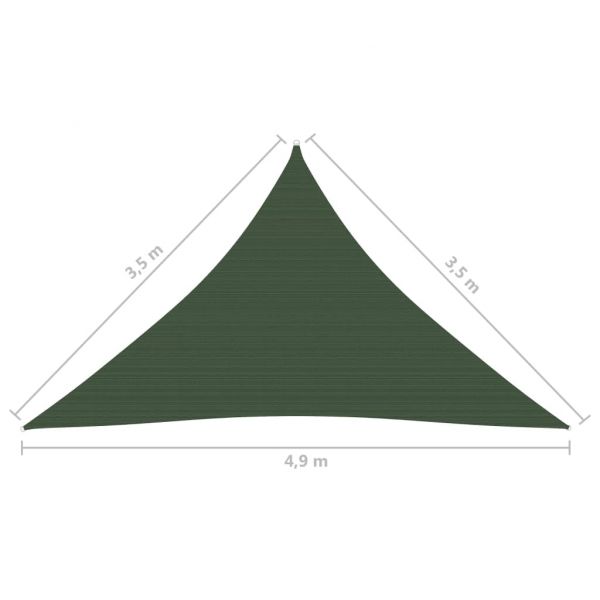 Платно-сенник, 160 г/м², тъмнозелено, 3,5x3,5x4,9 м, HDPE