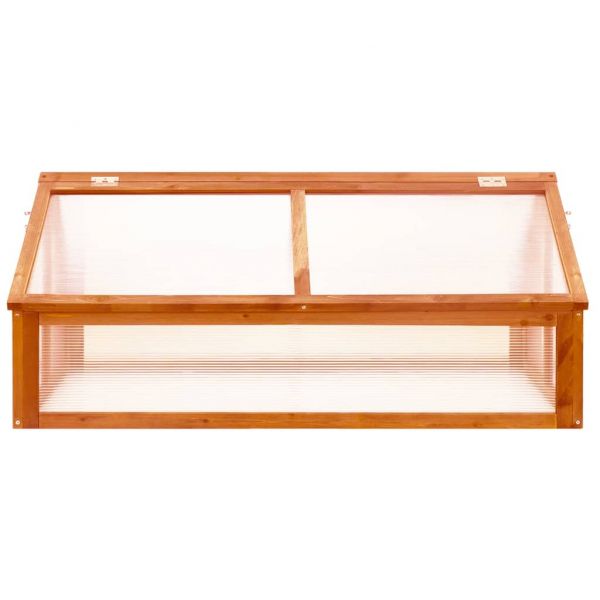 Оранжерия, kафяв, 114x80x50 см, чамово дърво