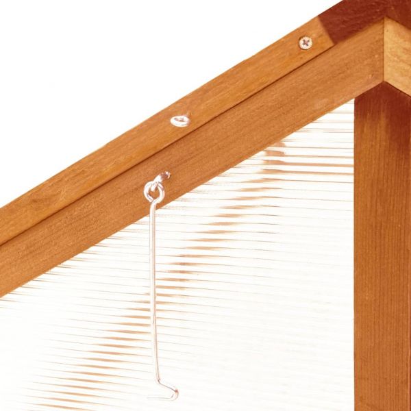 Оранжерия, kафяв, 114x80x50 см, чамово дърво