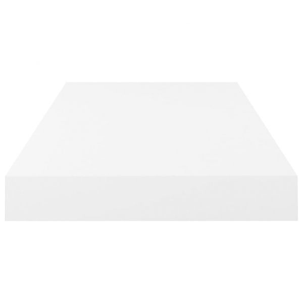 Окачени стенни рафтове, 4 бр, бял гланц, 50x23x3,8 см, МДФ