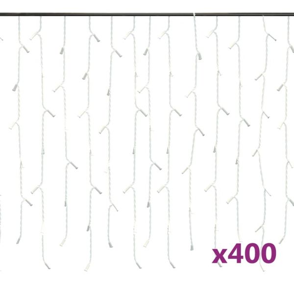 LED завеса ледени висулки 10 м 400 LED синя 8 режима