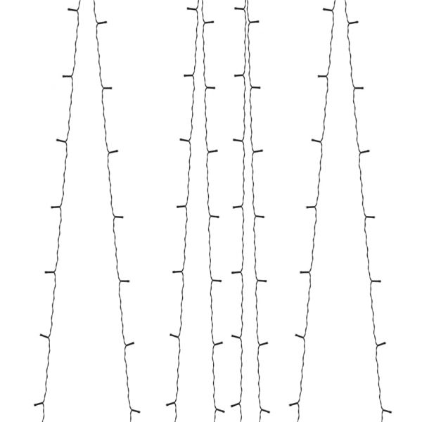 Соларни лампички 2 бр 2х200 LED сини за закрито/открито