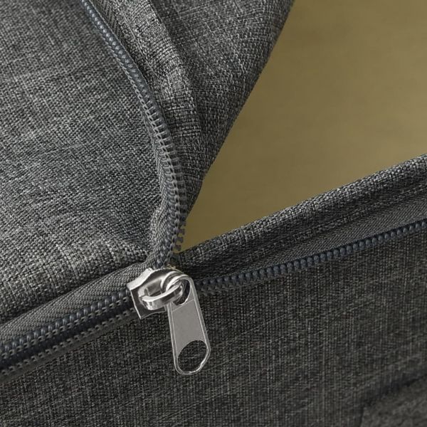 Кутии за съхранение, 2 бр, текстил, 43x34x23 см, антрацит