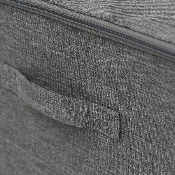 Кутии за съхранение, 2 бр, текстил, 43x34x23 см, антрацит