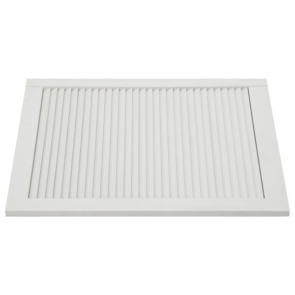 Врати за шкафове решетен дизайн 2 бр бял 61,5x49,4 см бор масив