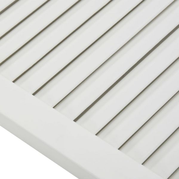 Врати за шкафове решетен дизайн 2 бр бял 61,5x49,4 см бор масив