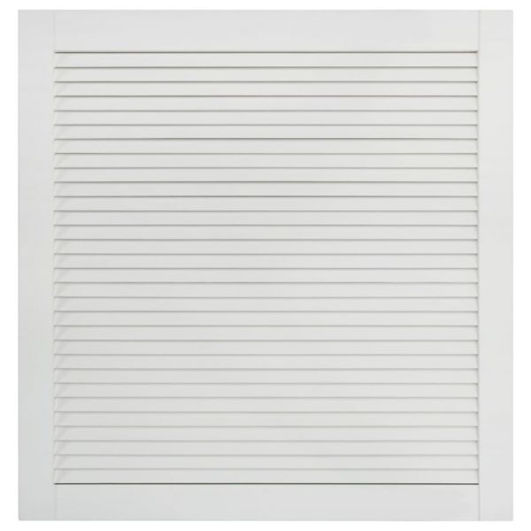 Врата за шкаф с решетен дизайн, бяла, 61,5x59,4 см, бор масив