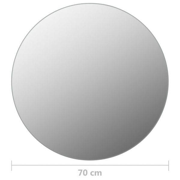 Стенно огледало с LED лампи, кръгло, стъкло