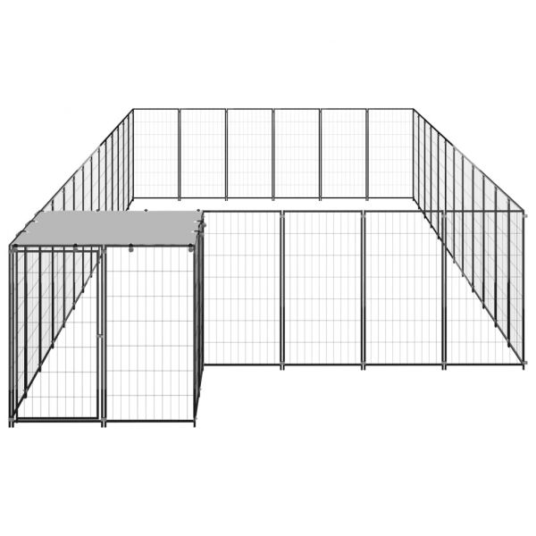 Клетка за кучета, черна, 22,99 м², стомана