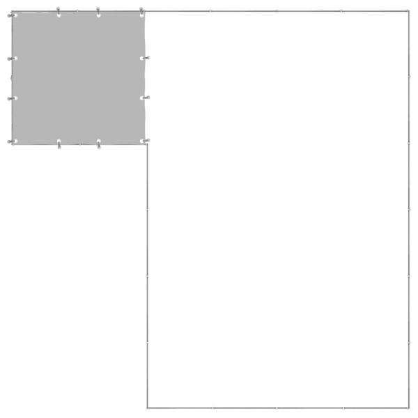 Клетка за кучета, сребриста, 8,74 м², стомана