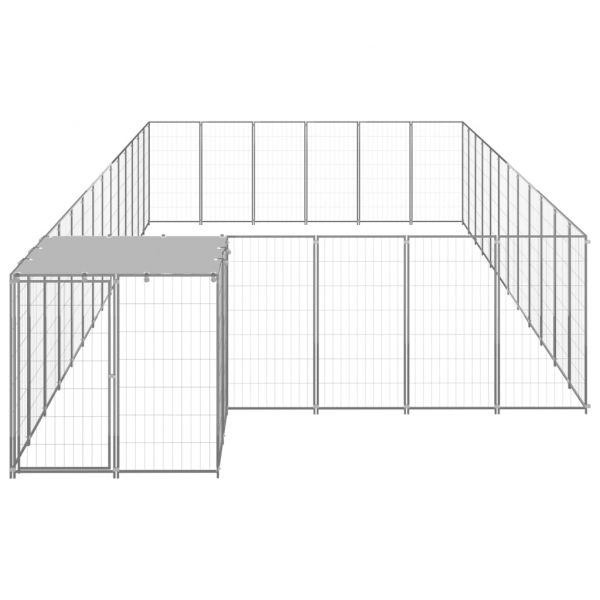 Клетка за кучета, сребриста, 22,99 м², стомана