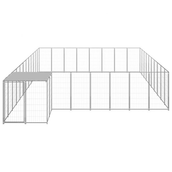 Клетка за кучета, сребриста, 25,41 м², стомана