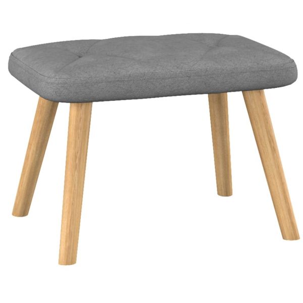 Люлеещ се стол с табуретка, тъмносив, плат