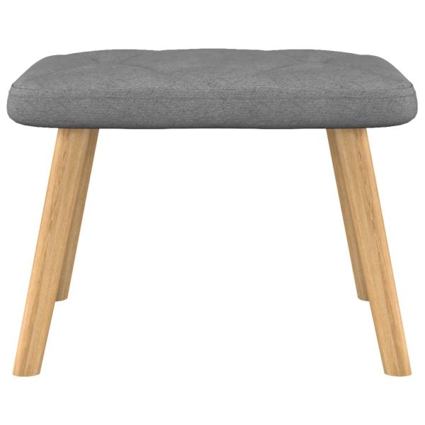 Люлеещ се стол с табуретка, тъмносив, плат