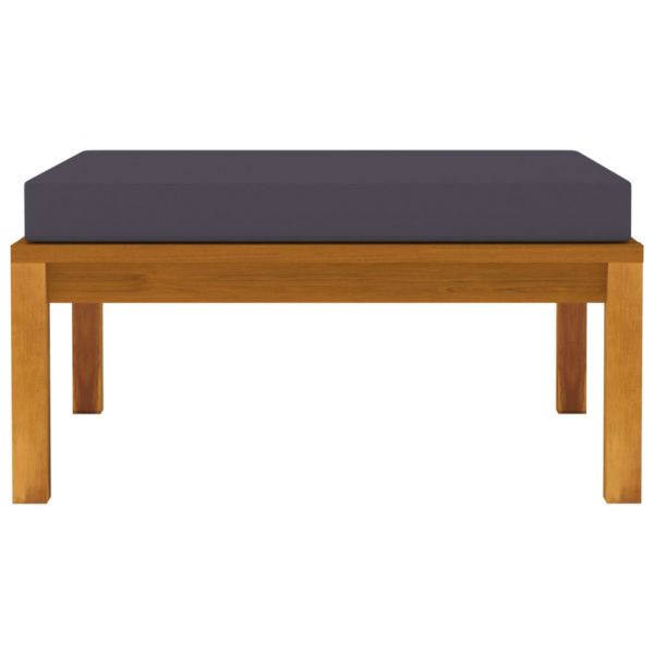 Табуретка, тъмносива възглавница, акациево дърво масив