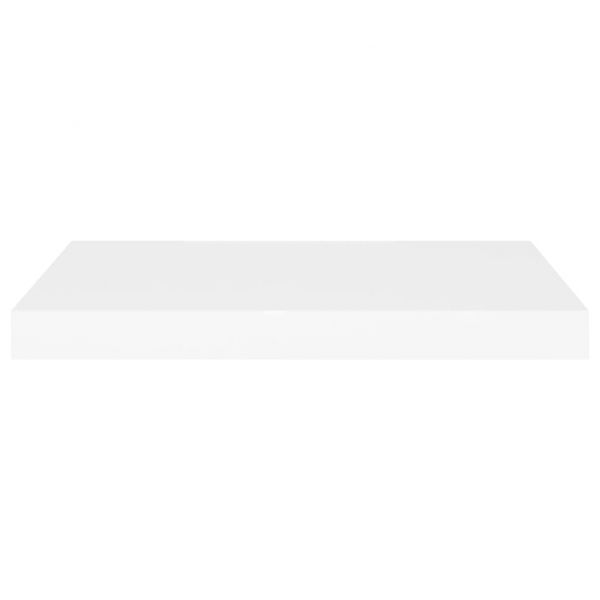 Окачени стенни рафтове, 2 бр, бели, 60x23,5x3,8 см, МДФ