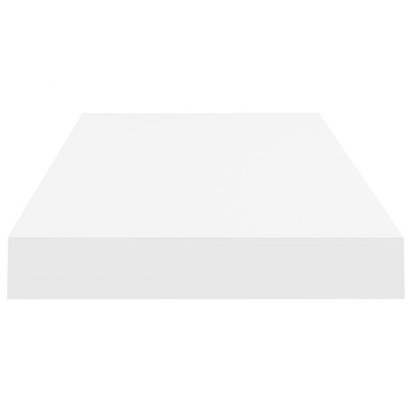 Окачени стенни рафтове, 2 бр, бели, 60x23,5x3,8 см, МДФ