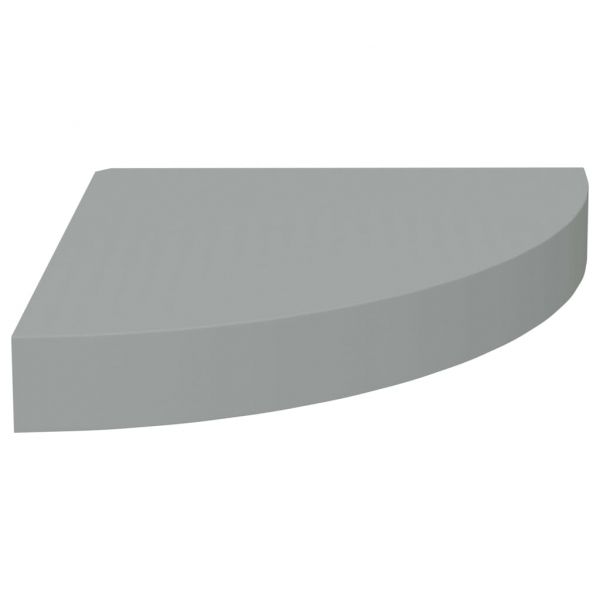 323903 Floating Corner Shelves 4 pcs Grey 25x25x3,8 cm MDF