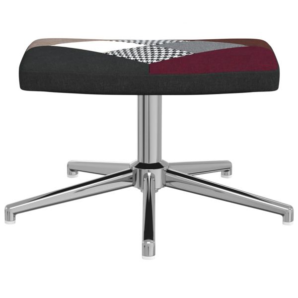 Релаксиращ стол с табуретка, пачуърк, плат