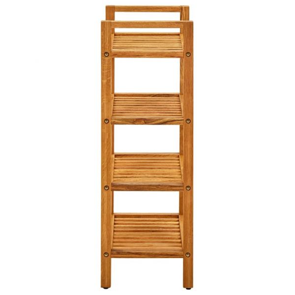 Поставка за обувки с 4 рафта, 50x27x80 см, дъбов масив