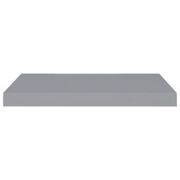 Окачени стенни рафтове, 2 бр, сиви, 60x23,5x3,8 см, МДФ