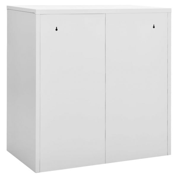 Заключващ се шкаф, светлосиво и червено, 90x45x92,5 см, стомана