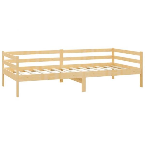 Дневно легло с матрак, 90x200 см, борово дърво масив