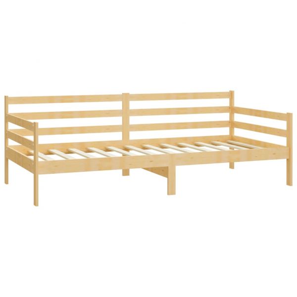 Дневно легло с матрак, 90x200 см, борово дърво масив