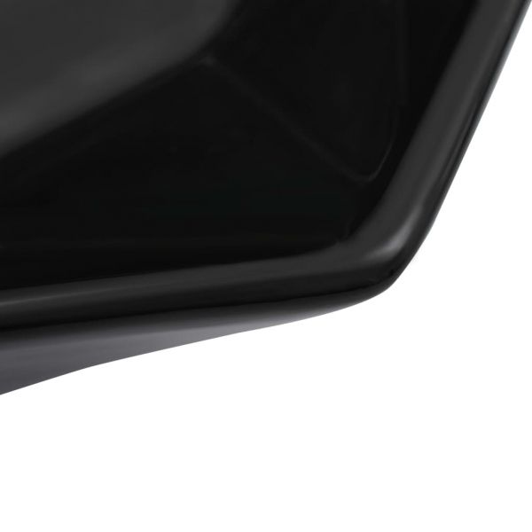 Мивка, 41x36,5x12 см, керамична, черна