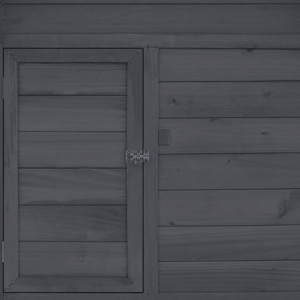 Птичарник, сиво и бяло, 150x96x110 см, масивен чам