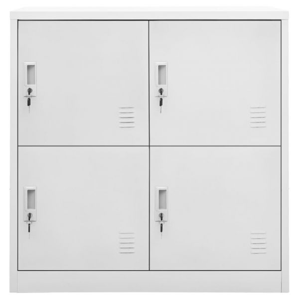 Заключващ се шкаф, светлосив, 90x45x92,5 см, стомана