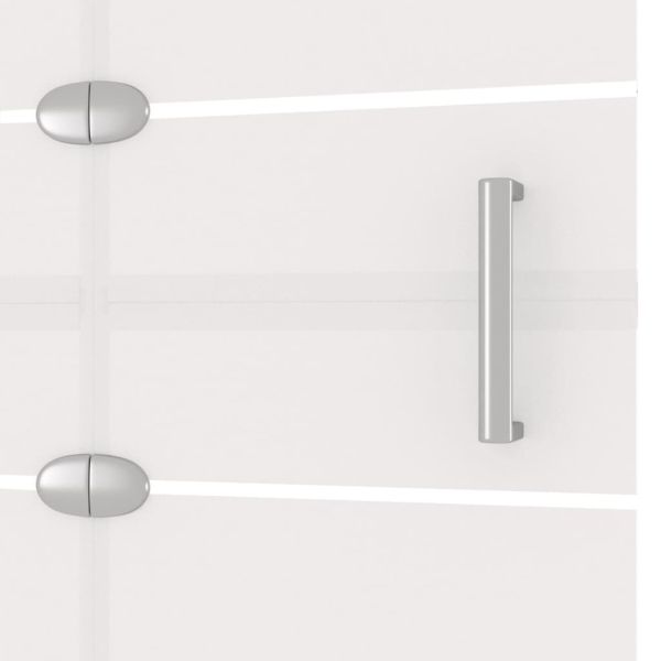 Сгъваем душ параван, ESG стъкло, 100x140 см, бял