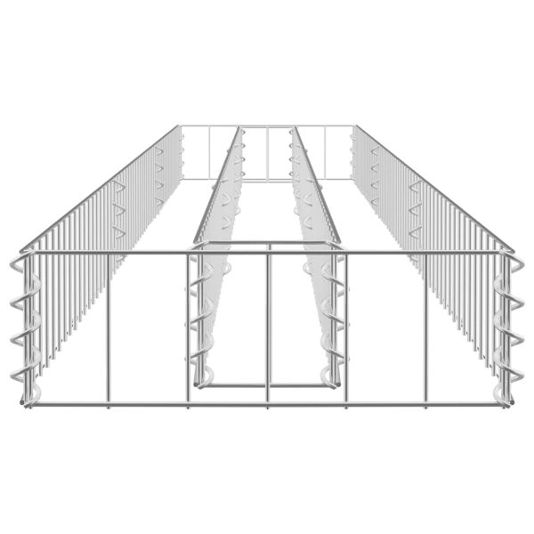 Габион повдигната леха, поцинкована стомана, 270x30x10 cм