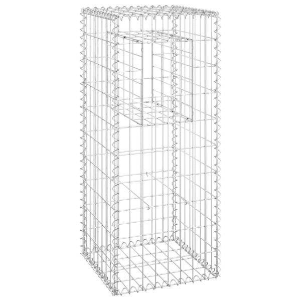 Габионна кошница стълб, 2 бр, 40x40x100 cм, желязо