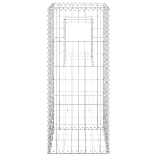 Габионна кошница стълб, 2 бр, 40x40x100 cм, желязо