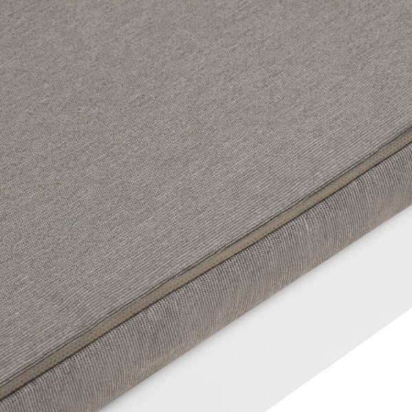 Градински лаундж комплект с възглавници 4 части пластмаса бял