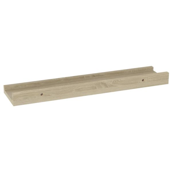 Стенни рафтове, 4 бр, сонома дъб, 40x9x3 см