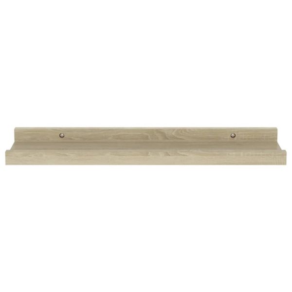 Стенни рафтове, 4 бр, сонома дъб, 40x9x3 см