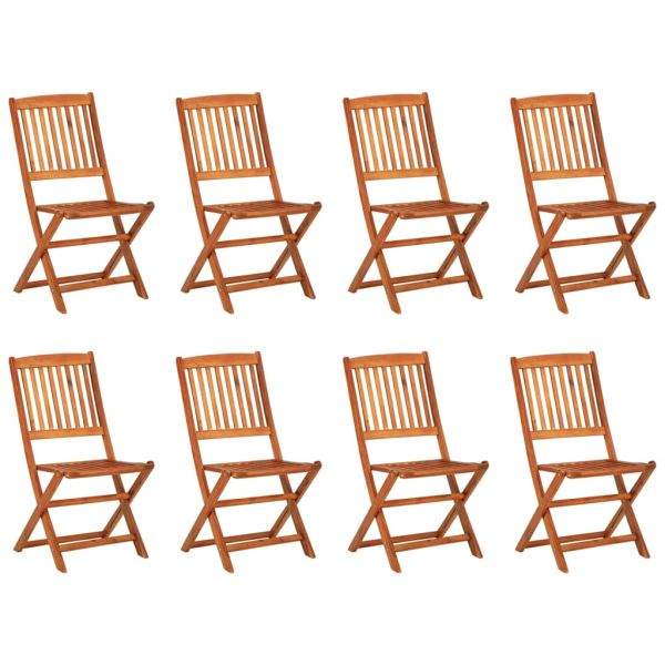 Градински трапезен комплект, 9 части, 220x90x75см, акация масив