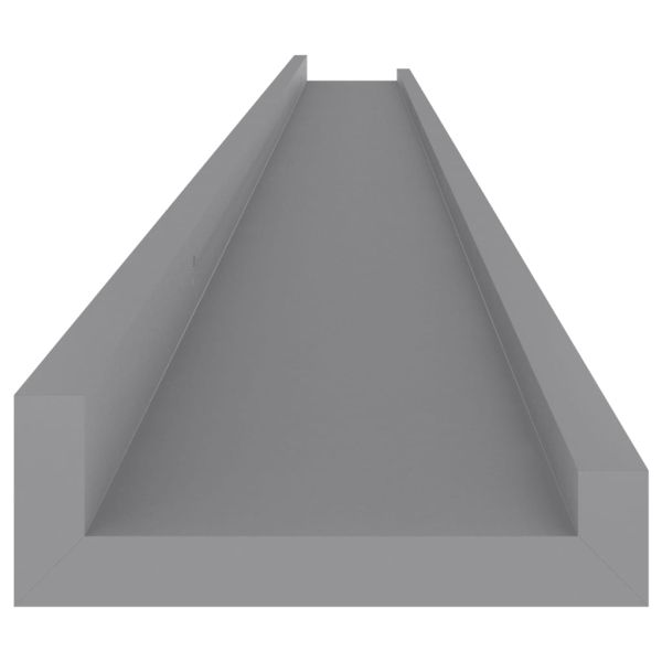 Стенни рафтове, 2 бр, сиви, 115x9x3 см