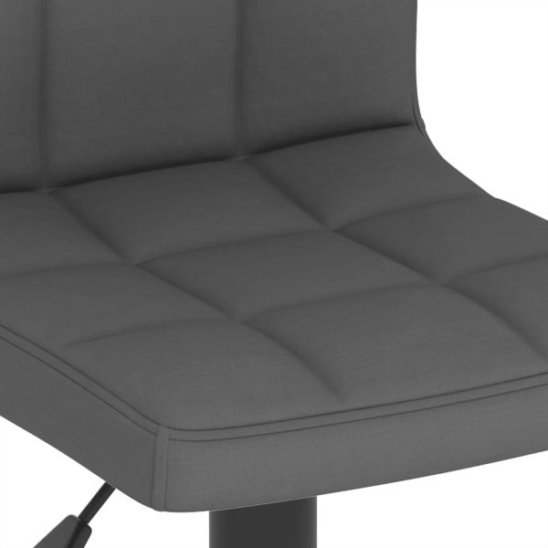 Бар табуретка, тъмносива, текстил