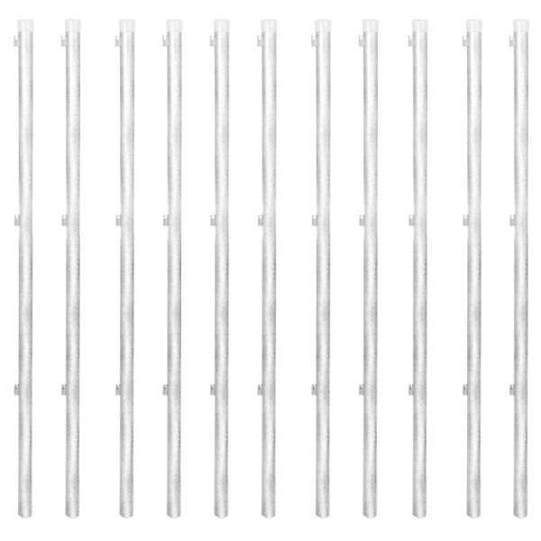 Оградна мрежа с колове и клинове поцинкована стомана 25x1,5 м