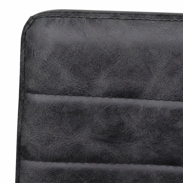 Конзолни трапезни столове, 2 бр, черни, изкуствена кожа