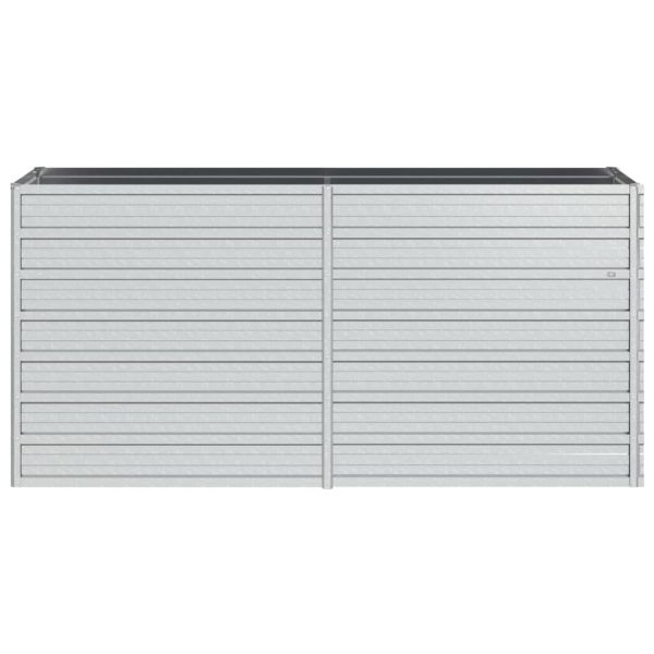 Повдигната градинска леха, 160x40x77 см, стомана, сребриста