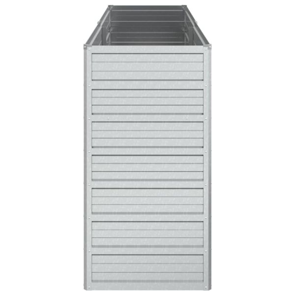 Повдигната градинска леха, 160x40x77 см, стомана, сребриста