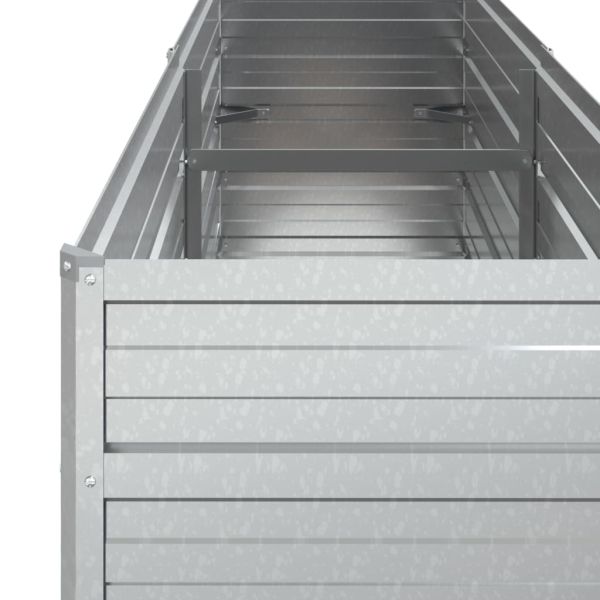 Повдигната градинска леха, 160x40x77 см, стомана, сребриста