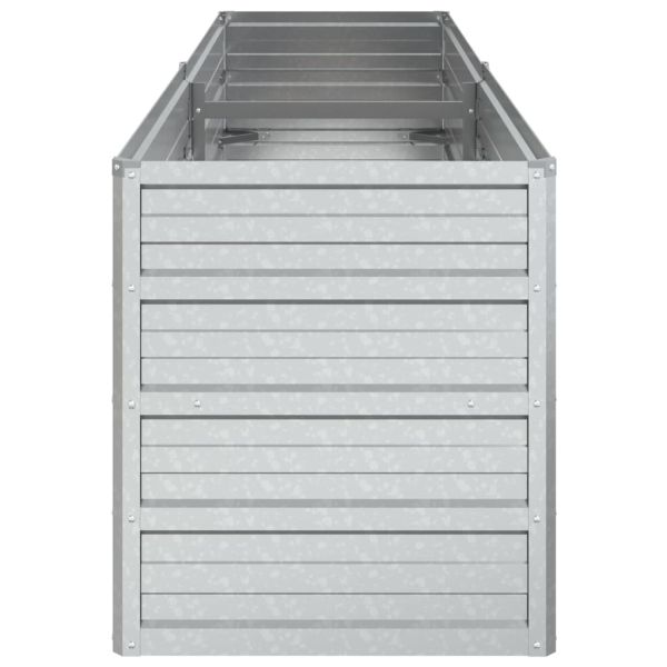 Повдигната градинска леха, 160x40x45 см, стомана, сребриста