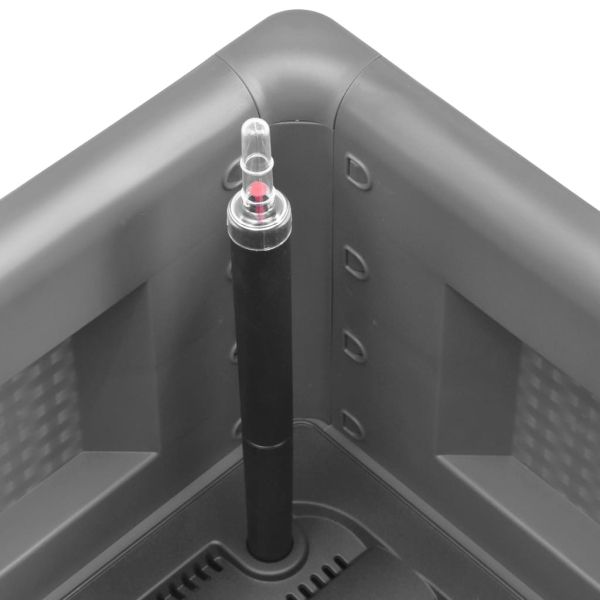 Градинска повдигната леха, самополивна, сива, 100x43x33 см