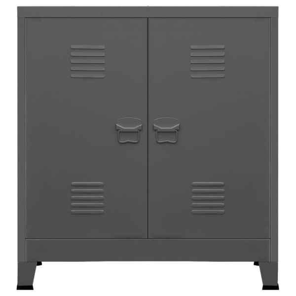 Индустриален скрин за съхранение антрацит 90x40x100 cм стомана