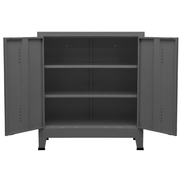 Индустриален скрин за съхранение антрацит 90x40x100 cм стомана
